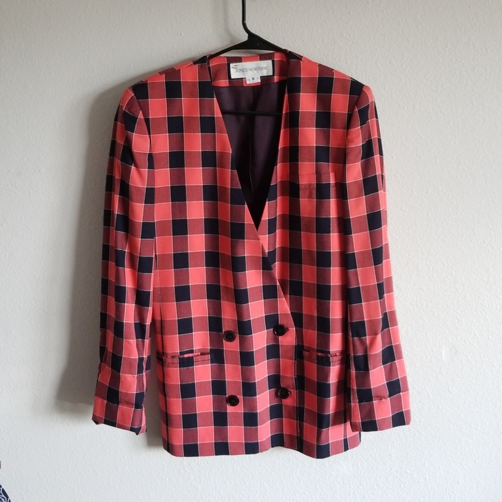 Checkered vintage blazer